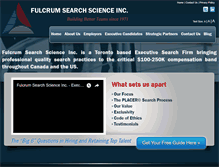 Tablet Screenshot of fulcrumsearchscience.com